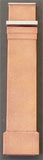 Tall brick buttress & separate parapet UNPAINTED